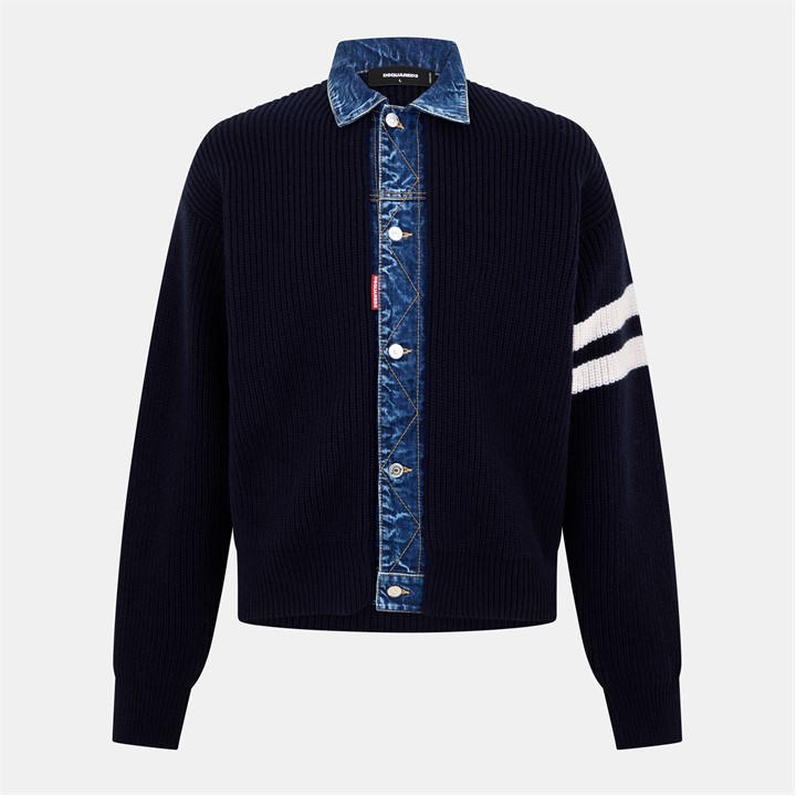 Dsquared2 Men's Blue Knitted Cardigan in Size L, Sports Direct