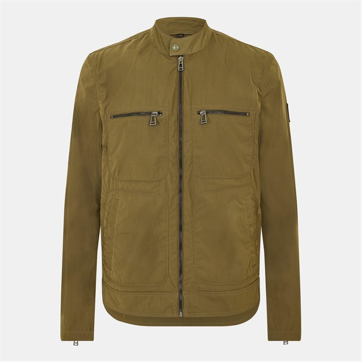 Belstaff Men's Green Weather Resistant Bomber Jacket in Size L, Sports Direct