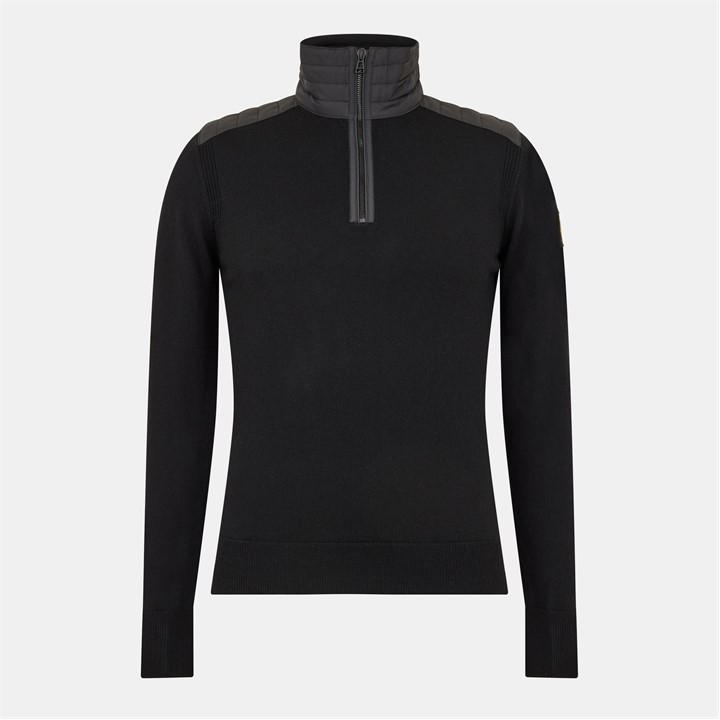 Belstaff Men' Black Crew Neck Jumper in Size S, Sports Direct