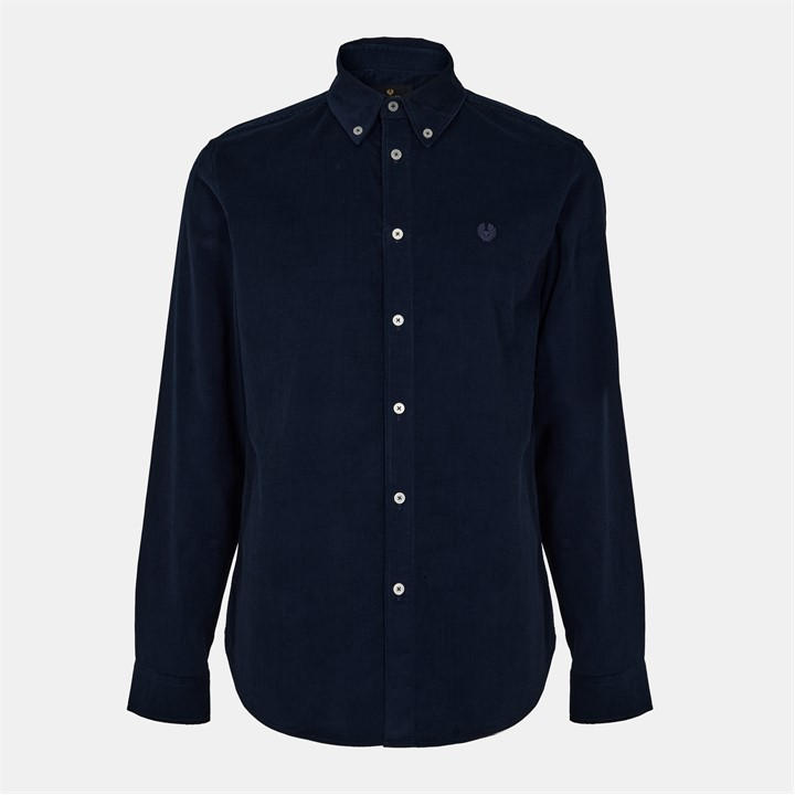 Belstaff Men' Blue Long-Sleeve Corduroy Shirt in Size S, Sports Direct