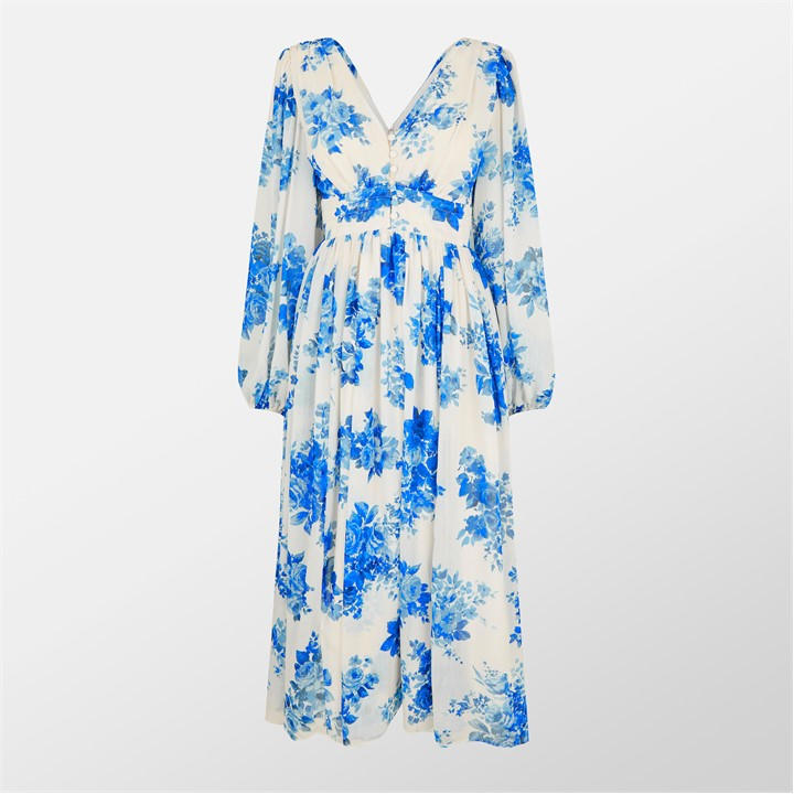 Nobodys  Women's  Floral Anya Midi Dress in Size 10, Sports Direct