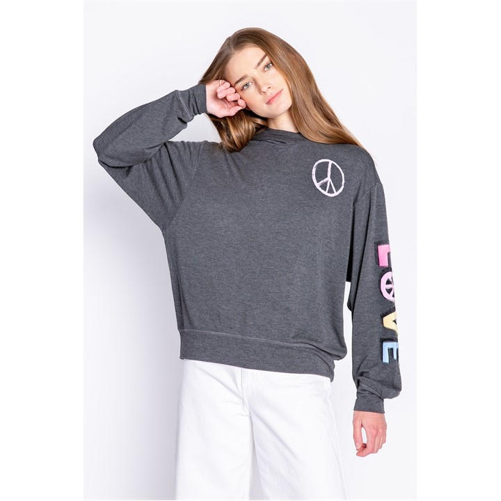 Pj Salvage Women's Grey Hoody in Size 10, Sports Direct
