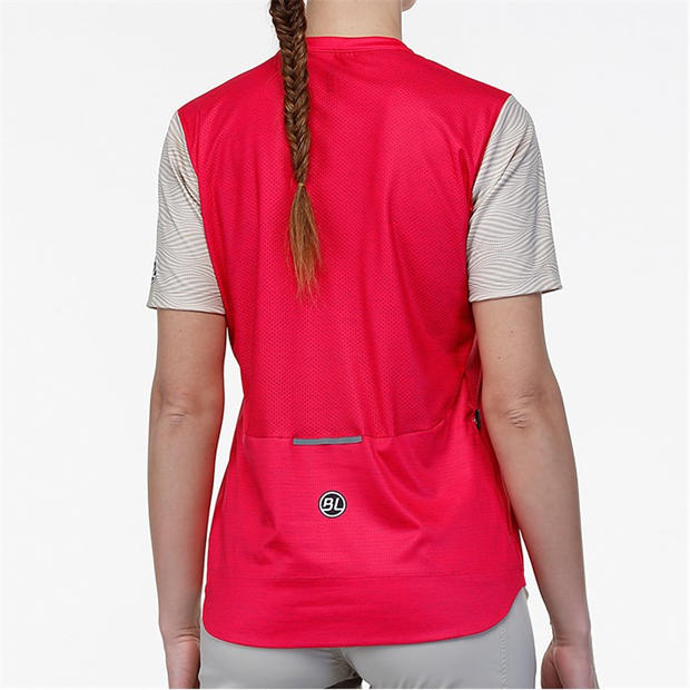 Fuksja - Bicycle Line - Women's ZOE Half Zip Short Sleeve Cycling Jersey