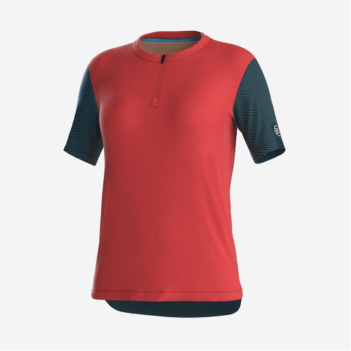 Bicycle Line Women's Red Zoe Half Zip Short Sleeve Cycling Jersey in Size 8, Sports Direct