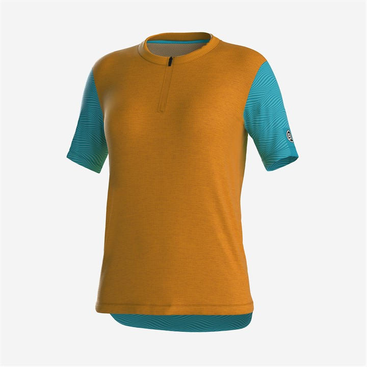 Bicycle Line Women's Yellow Zoe Half Zip Short Sleeve Cycling Jersey in Size 14, Sports Direct