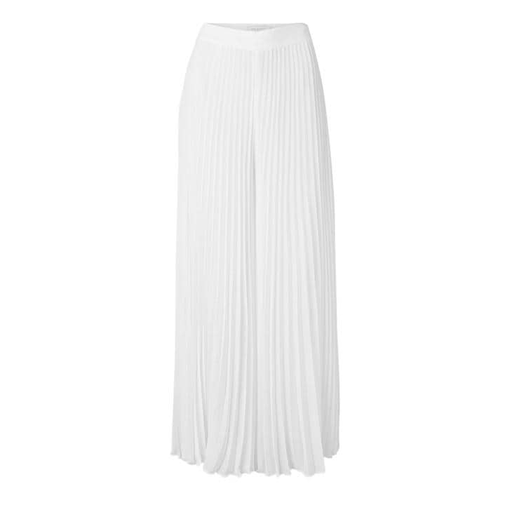 Ted Baker Women's White Pleated Trousers in Size 8, Sports Direct