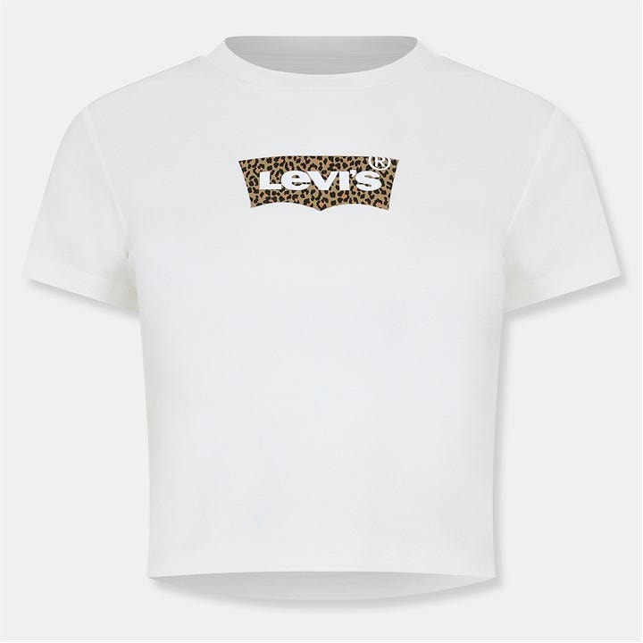 Levis Women's White Short Sleeve Boxy Western Criss Cross Baby Tee in Size 16, Sports Direct