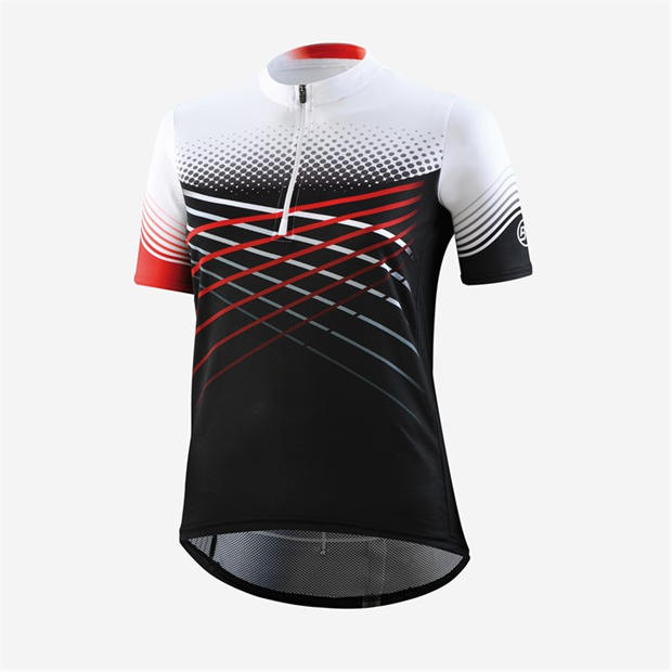 Juoda/Raudona - Bicycle Line - Women's Edera MTB Short Sleeve UPF 30+ Loose Fit Short Sleeve Cycling Jersey