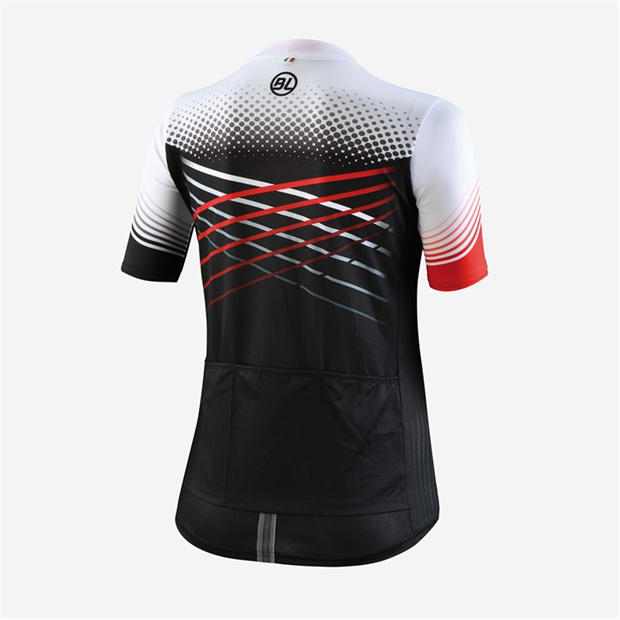 Juoda/Raudona - Bicycle Line - Women's Edera MTB Short Sleeve UPF 30+ Loose Fit Short Sleeve Cycling Jersey