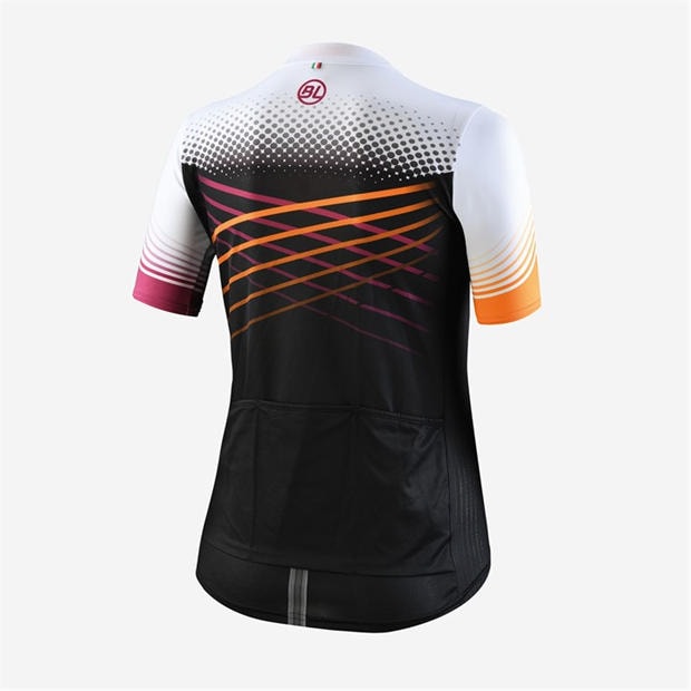 Juoda/oranžinė - Bicycle Line - Women's Edera MTB Short Sleeve UPF 30+ Loose Fit Short Sleeve Cycling Jersey