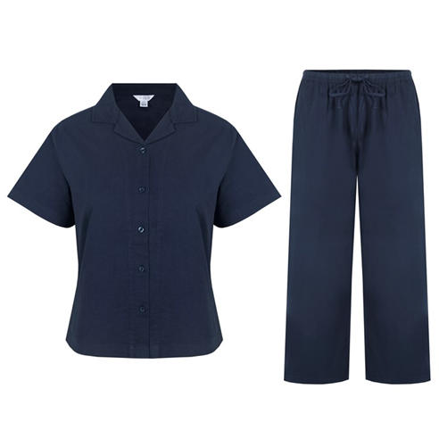 Miso - Women's Oxford Revere Collar Pyjama Set