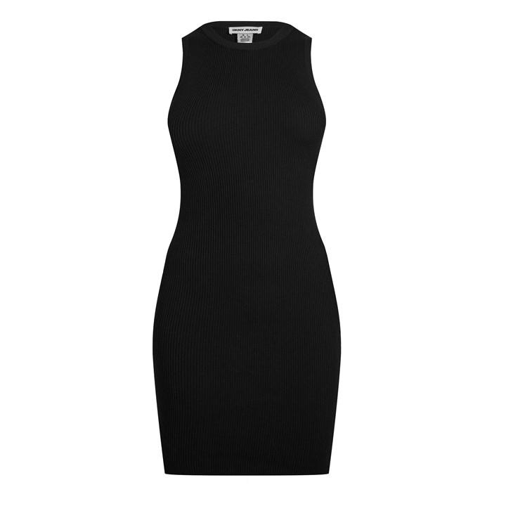 Dkny Women's Black Logo Mini Dress in Size 8, Sports Direct