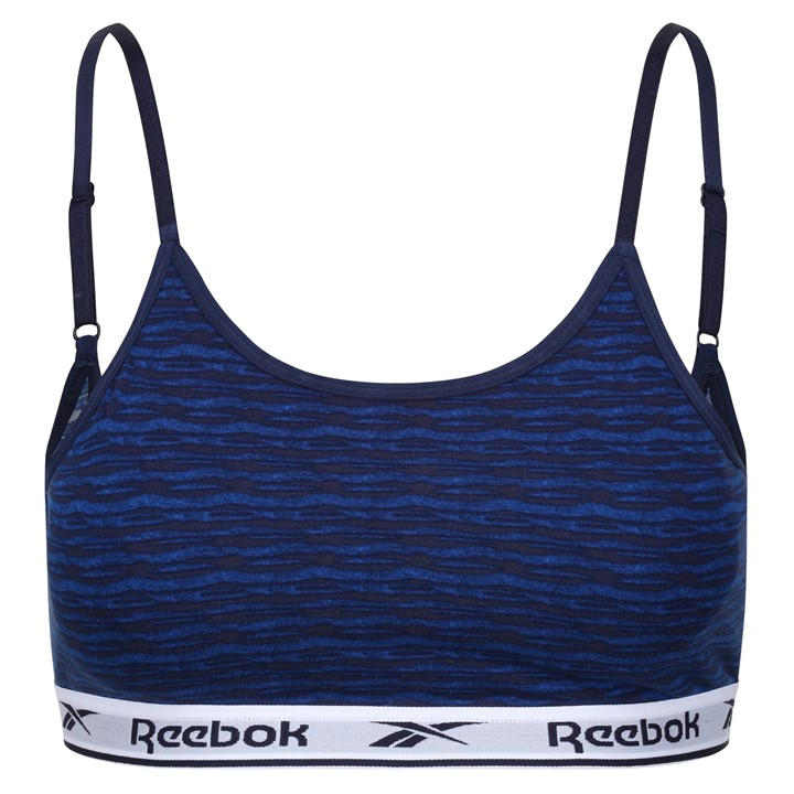 Reebok Women's Blue Bra Top Berry in Size M, Sports Direct