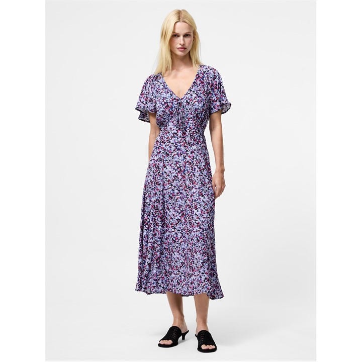 French Connection Women's Blue Lizzy Long Maxi Dress in Size 16, Sports Direct