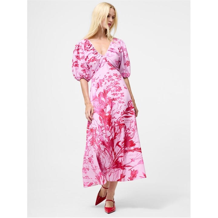 French Connection Women's Pink Isla Maxi Dress in Size 8, Sports Direct