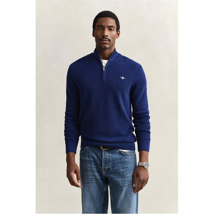 Gant Men's Blue Crew Neck Jumper in Size M, Sports Direct