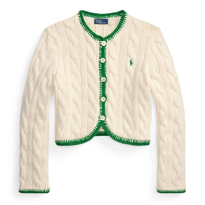 Polo Ralph Lauren Women's Cream Cardigan in Size 8, Sports Direct