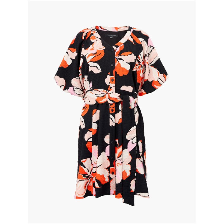 French Connection Women's Black Milani Mini Dress in Size 12, Sports Direct
