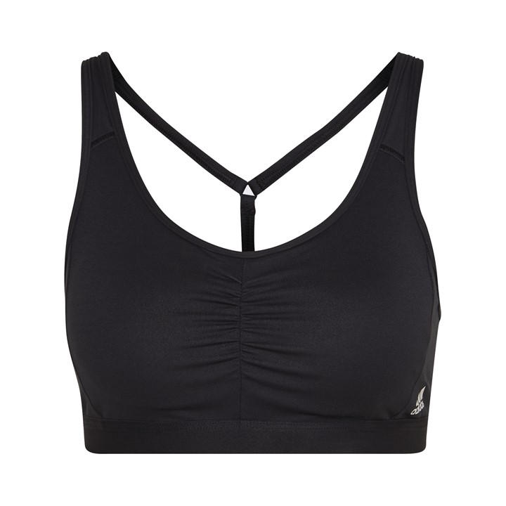 Adidas Women's Black Non Wired Medium Impact Sports Bra in Size 34A, Sports Direct