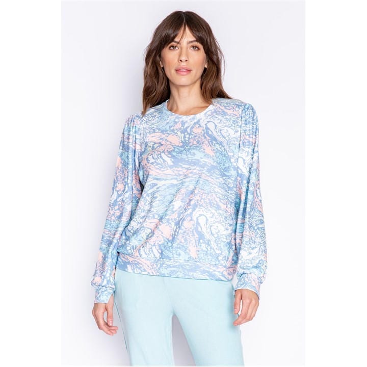 Pj Salvage Women's  Pj Salv Tie Die Watercolour Shirt in Size 14, Sports Direct