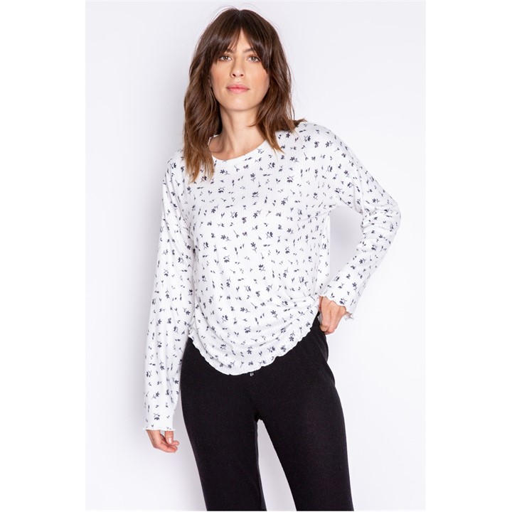 Pj Salvage Women's White Pj Salv Crew Neck Shirt in Size 10, Sports Direct