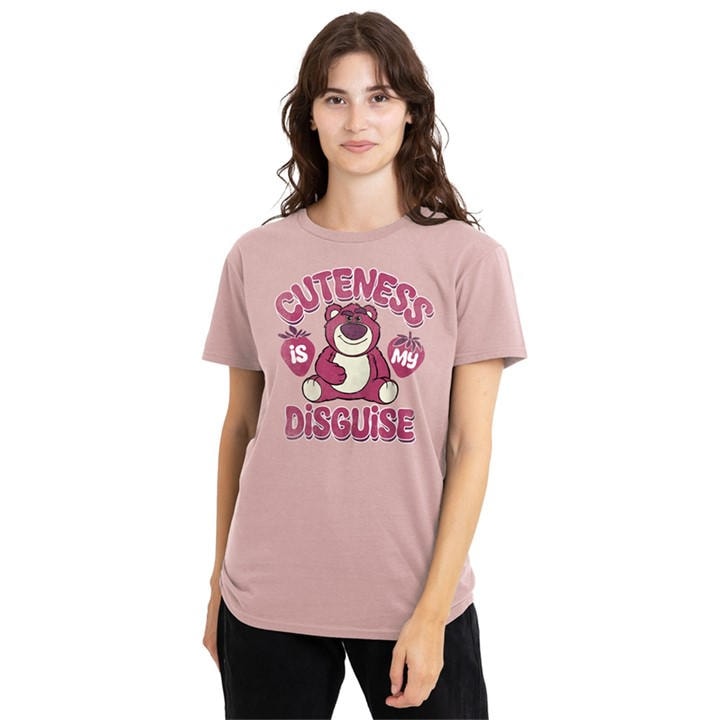 Disney Women's Pink Toy Story Lotso Cuteness T Shirt, Sports Direct