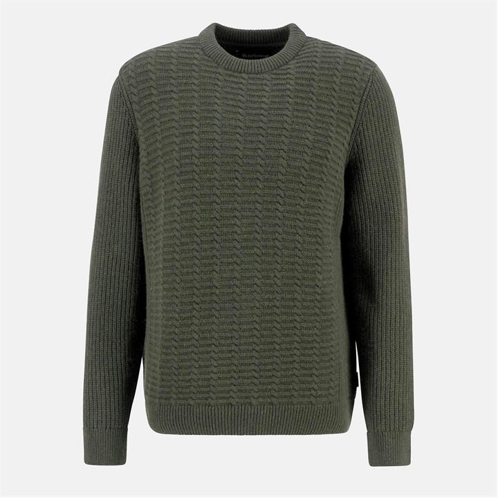 Barbour Men's Green Cleveland Crew Neck Jumper in Size 2XL, Sports Direct