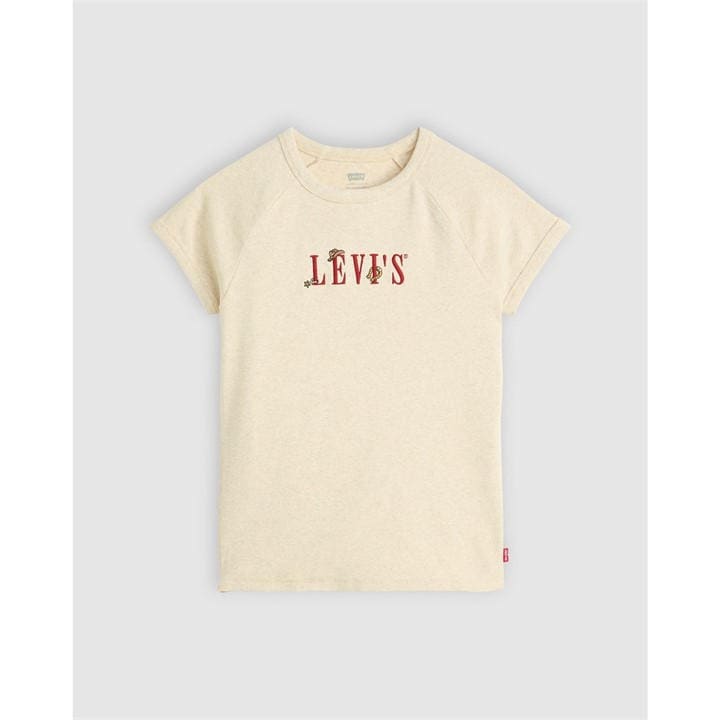 Levis Women's Beige Riley Rag Baby Tee in Size 10, Sports Direct