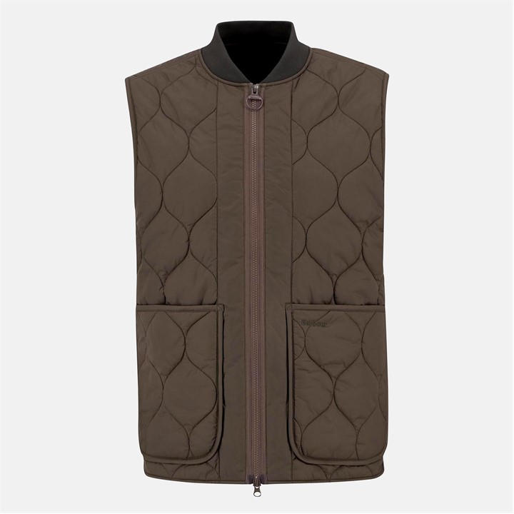 Barbour Men's Green Re-Engineered Utility Liddesdale Quilted Full Zip Sleeveless Gilet in Size 2XL, Sports Direct