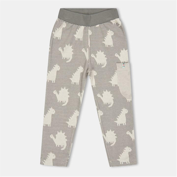 Lilly And Sid Boys Grey Kids' Dino Closed Hem Fleece Joggers in Size 4 - 5 Years, Sports Direct