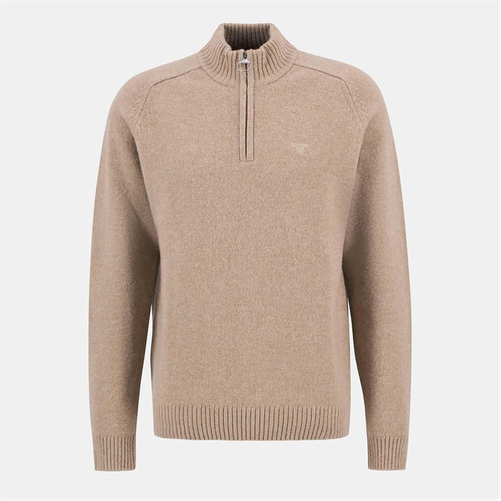 Barbour Men's Beige Grangetown Half Zip Jumper in Size 2XL, Sports Direct