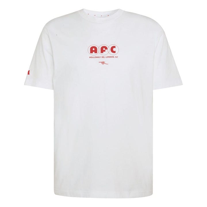 Adidas Men's White Afc Gr Tee in Size M, Sports Direct