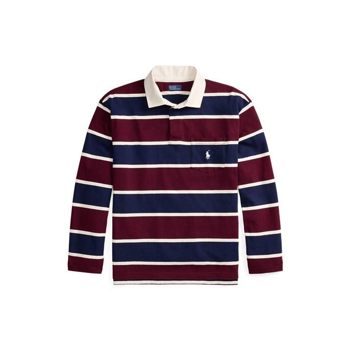 Polo Ralph Lauren Women's Blue Sweater Rugby Knitted Long Sleeve Polo Shirt in Size 14, Sports Direct