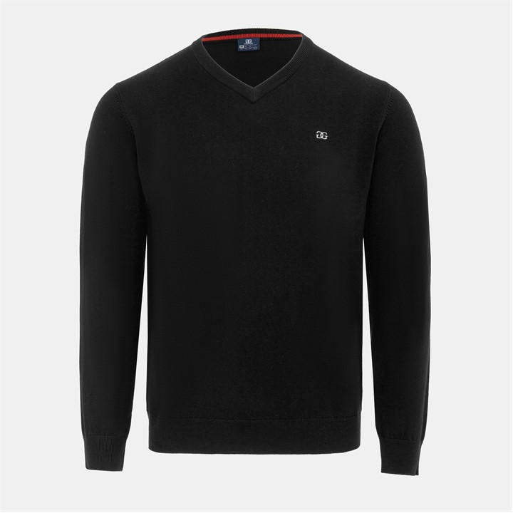Giorgio Men's Black V Neck Classic Knitted Sweater in Size 2XL, Sports Direct