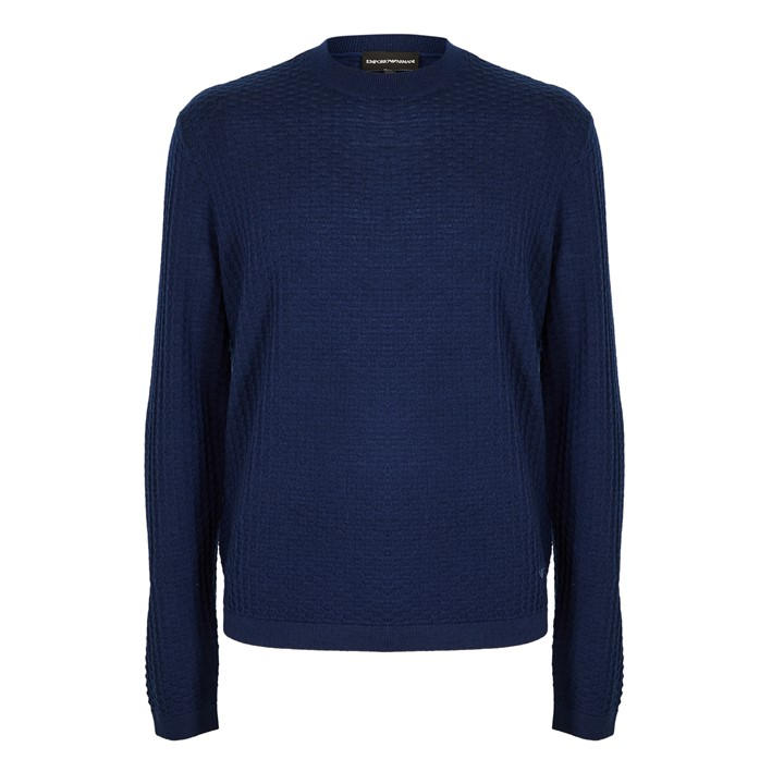 Emporio Armani Men's Blue Pullover in Size L, Sports Direct