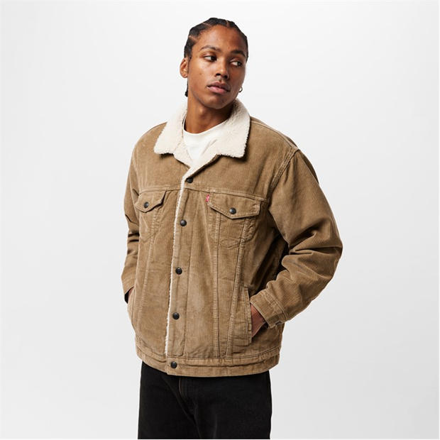 Levis Men's Levi's Denim Sherpa Relaxed Fit Jacket | SportsDirect