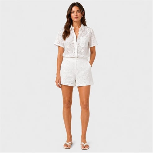 I Saw It First - Womens Woven Broderie Shorts