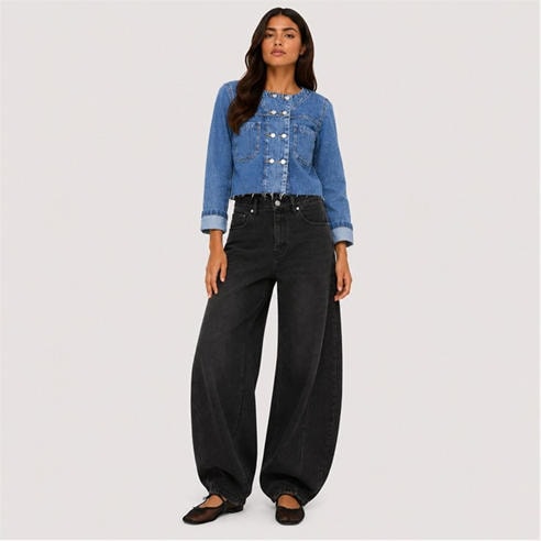 I Saw It First - Womens Wide Leg Jeans