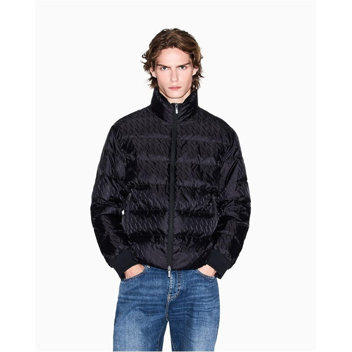 Armani Exchange Men's Black Down Short Puffer Jacket in Size XL, Sports Direct