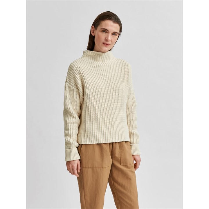 Selected Femme Women's Beige Selma Knit in Size 16, Sports Direct