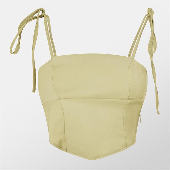 Missy Empire Women's Green Strap Corset Top in Size 14, Sports Direct