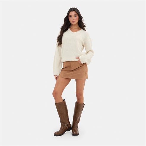 I Saw It First - Women's Fine Knit Long-Sleeve Polo Jumper