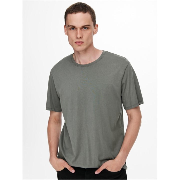Only And Sons Men's Grey Oversized T-Shirt in Size M, Sports Direct