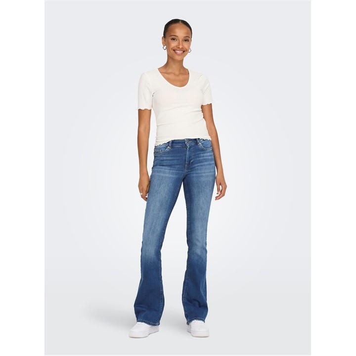 Only Women's Blue Flared Bootcut Jeans in Size 28 S, Sports Direct