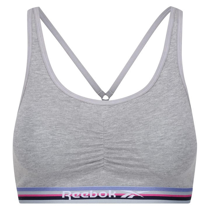 Reebok Women's Grey Crop Top Bra Jackie in Size M, Sports Direct