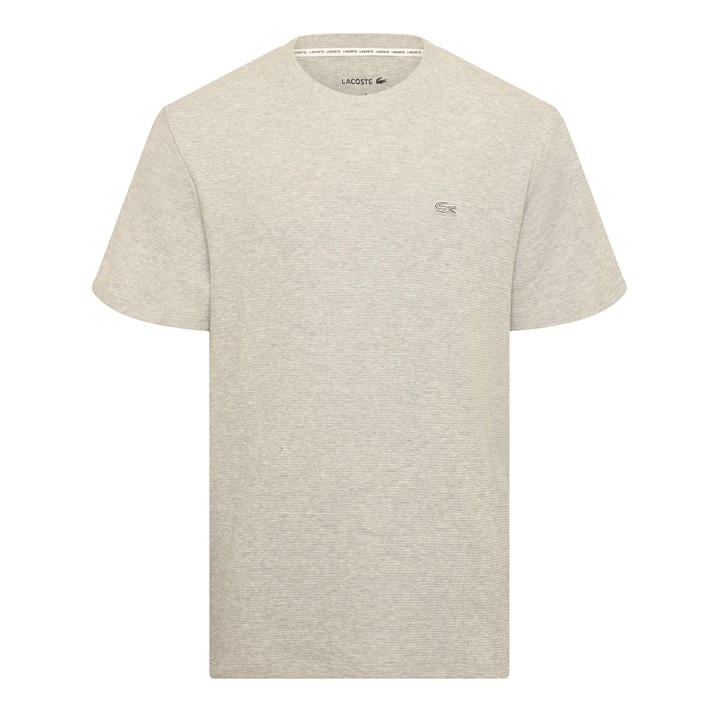 Lacoste Men's Grey Waffle Short Sleeve Pyjama Top in Size L, Sports Direct