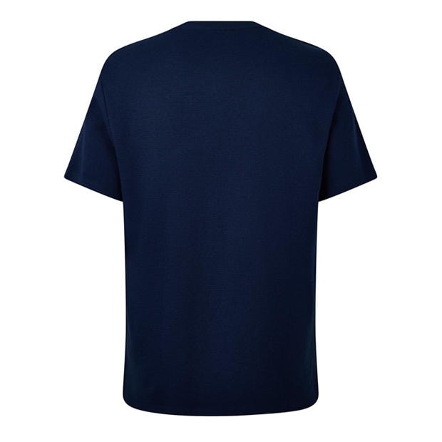 Navy 166 - Lacoste - Men's Waffle Short Sleeve Pyjama Top