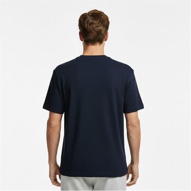 Navy 166 - Lacoste - Men's Waffle Short Sleeve Pyjama Top