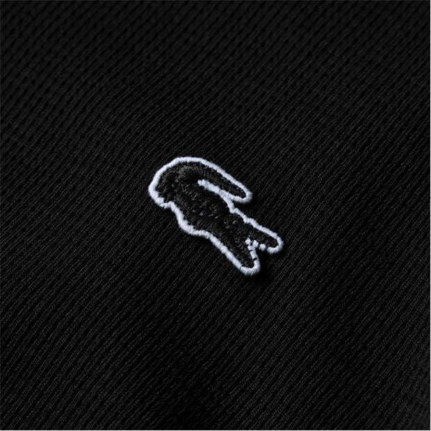 Black 031 - Lacoste - Men's Waffle Short Sleeve Pyjama Top