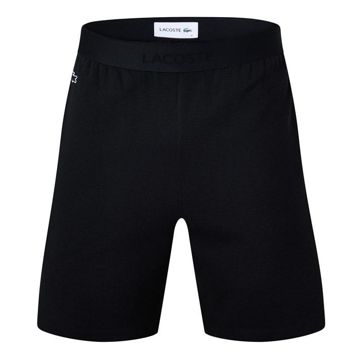 Lacoste Men's Black Waffle Pyjama Shorts in Size L, Sports Direct
